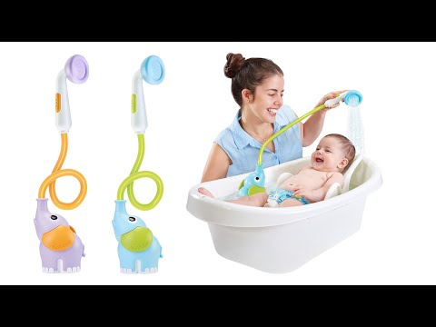 Yookidoo Jouet De Bain Bebe Douche Elephant Bleu Zesso Jouets De Bain Pour Bebe