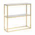 Smuk Table Console 79,5 cm Saga Blanc Marbre - Or