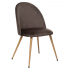 Eazy Living Velvet Eetkamerstoel Nathan Taupe - Hout