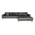 House Collection Velvet Hoekbank Milo Lounge Sofa Rechts Donker Grijs