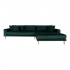 House Collection Velvet Hoekbank Milo Lounge Sofa Rechts Donker Groen