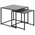 Smuk Table d'Appoint Set Chelsea Noir