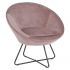 Smuk Fauteuil en Velours Lucena Dusty Rose