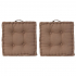 Eazy Living Vloerkussen 40 x 40 cm Tiago Taupe - 2 Stuks